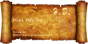 Hiel Dóra névjegykártya